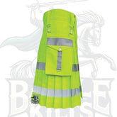 Firefighter High Visibility Utility Kilt – Hi Vis Reflective Safety Kilt for Men